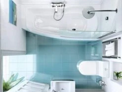 ClearGreen EcoCurve 1700 X 750mm Space Saving Shower Reinforced Bath -Burlington Bath Shop R15