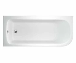 ClearGreen Viride 1700 X 750mm Offset Reinforced Single Ended Bath -Burlington Bath Shop R38 Top
