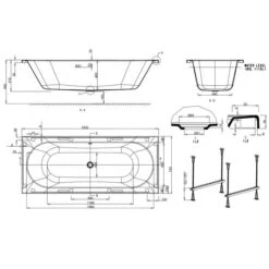 ClearGreen Verde 1800 X 750mm Double Ended Reinforced Bath -Burlington Bath Shop R46 tech