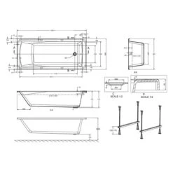 ClearGreen Sustain 1800 X 800mm Reinforced Single Ended Bath -Burlington Bath Shop R7 tech