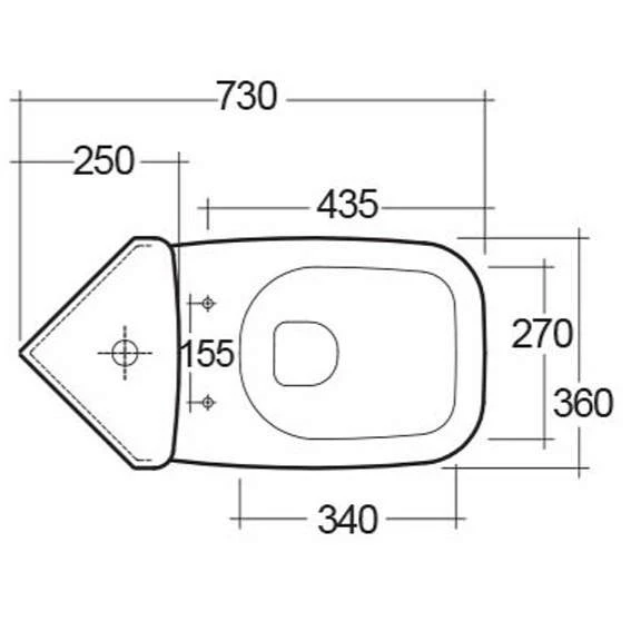 Origin Corner WC With Soft Close Seat, Frontline Bathrooms 5 Origin Corner WC With Soft Close Seat, Frontline Bathrooms - Image 3
