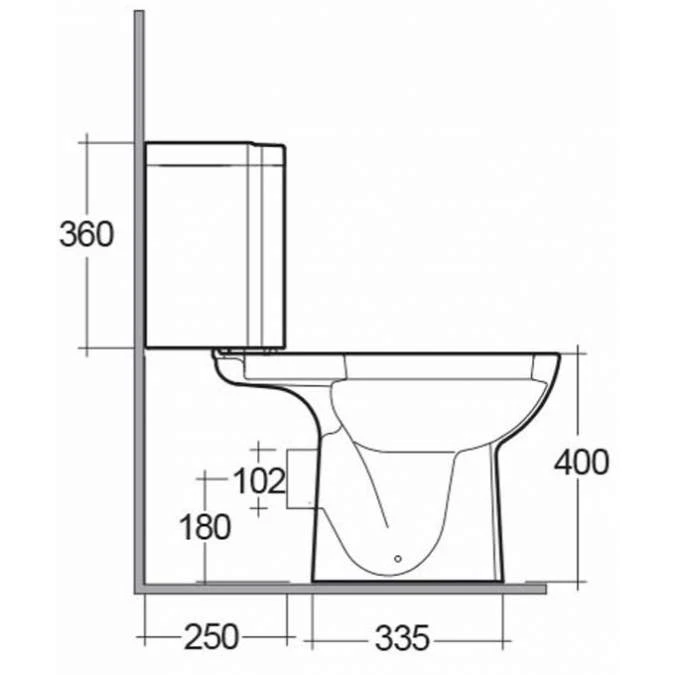 Origin Corner WC With Soft Close Seat, Frontline Bathrooms 6 Origin Corner WC With Soft Close Seat, Frontline Bathrooms - Image 4