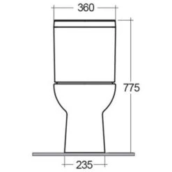 Origin Corner WC With Soft Close Seat, Frontline Bathrooms 11 Origin Corner WC With Soft Close Seat, Frontline Bathrooms -Burlington Bath Shop RAK Origin Corner 2