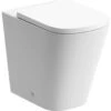 Ankam Rimless Back To Wall Short Projection Toilet & Soft Close Seat 2 Ankam Rimless Back To Wall Short Projection Toilet & Soft Close Seat -Burlington Bath Shop RDBS106148 cutout