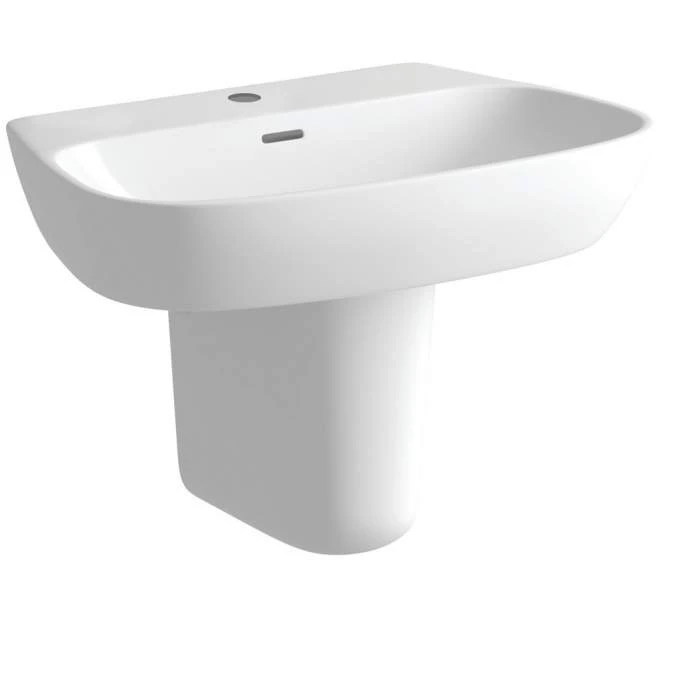 Allier 600x400mm 1TH Basin & Semi Pedestal 3 Allier 600x400mm 1TH Basin & Semi Pedestal