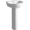 Muscovy 535x490mm 1TH Basin & Full Pedestal -Burlington Bath Shop RDBS1756 cutout