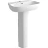 Ankam 600x400mm 1TH Basin & Full Pedestal -Burlington Bath Shop RDBS1809 basin cutout