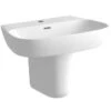 Ankam 600x400mm 1TH Basin & Semi Pedestal -Burlington Bath Shop RDBS1810 basin cutout