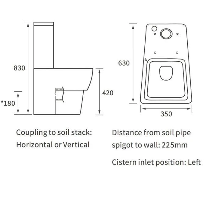 Allier Close Coupled Toilet & Soft Close Seat 5 Allier Close Coupled Toilet & Soft Close Seat - Image 3