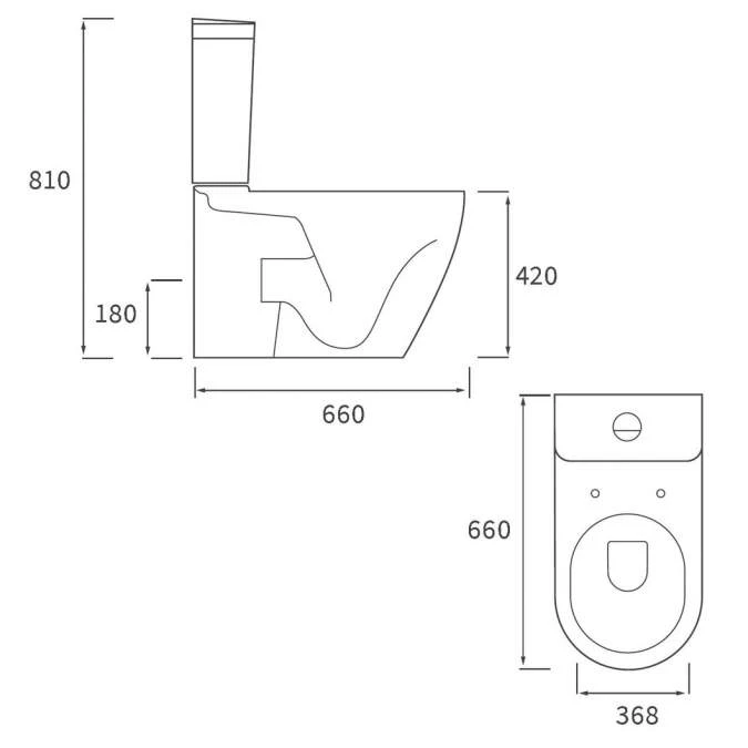 Saxony Closed Coupled Fully Shrouded Toilet & Soft Close Seat 6 Saxony Closed Coupled Fully Shrouded Toilet & Soft Close Seat - Image 4