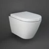 RAK Resort Wall Hung WC Inc Soft Close Seat -Burlington Bath Shop RSTWHPAN HF SC