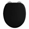 Burlington Matt Black Real Wood Traditional Toilet Seat Soft Closing - S48 -Burlington Bath Shop S48 black seat