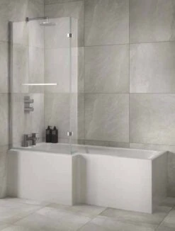 Sommer L Shaped Square Shower Bath 1700 X 850/700mm - Left Handed