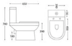 Space Close Coupled Toilet - Inc Seat -Burlington Bath Shop SPACE001
