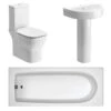 Saxony Bathroom Suite, Basin, Close Coupled Toilet & Bath 1700mm 2 Saxony Bathroom Suite, Basin, Close Coupled Toilet & Bath 1700mm -Burlington Bath Shop Saxony suite se
