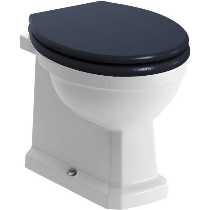 Shetland Back To Wall Toilet & Indigo Ash Soft Close Seat 3 Shetland Back To Wall Toilet & Indigo Ash Soft Close Seat