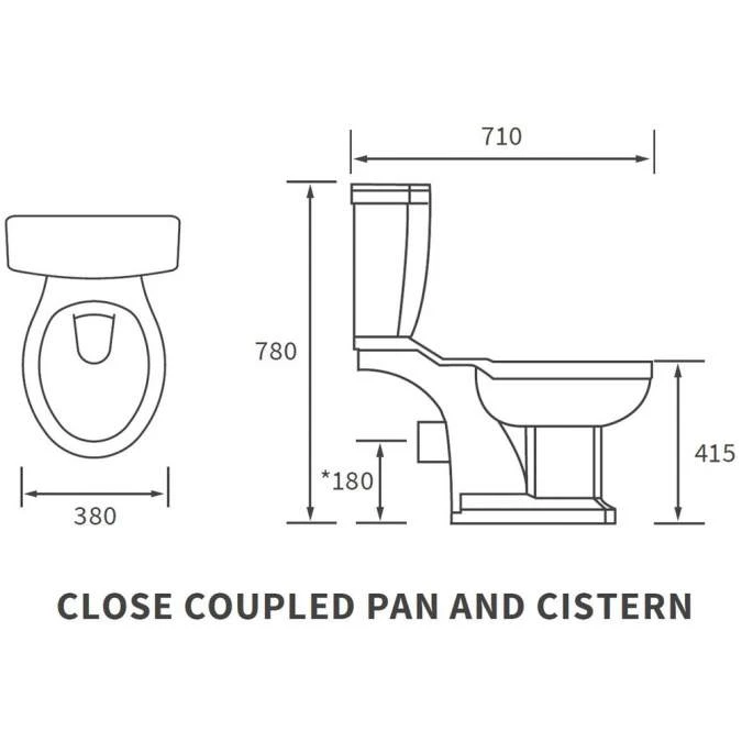 Shetland 4 Piece Toilet & 1TH Basin Set 7 Shetland 4 Piece Toilet & 1TH Basin Set - Image 5