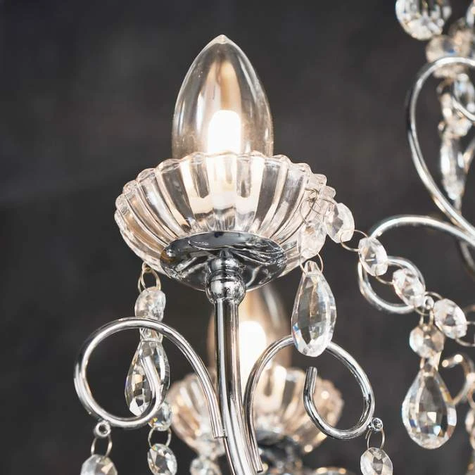 Shetland 5 Arm Chandelier Ceiling Light - Chrome 7 Shetland 5 Arm Chandelier Ceiling Light - Chrome - Image 5