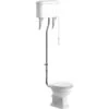 Shetland High Level Toilet & Satin White Soft Close Seat -Burlington Bath Shop Shetland High Level WC Satin White CO