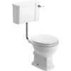 Shetland Low Level Toilet & Satin White Soft Close Seat -Burlington Bath Shop Shetland Low Level Satin White CO