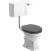 Shetland Low Level Toilet & Grey Ash Soft Close Seat -Burlington Bath Shop Shetland Low Level WC Grey Ash CO