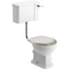 Shetland Low Level Toilet & Matt Latte Soft Close Seat -Burlington Bath Shop Shetland Low Level WC Matte Latte CO