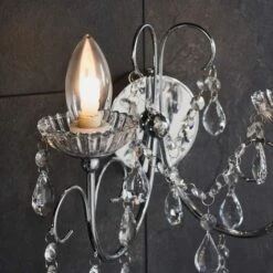 Shetland 2 Arm Chandelier Wall Light - Chrome -Burlington Bath Shop Shetland Wall Chandelier Lifestyle4