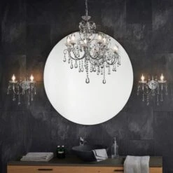 Shetland 2 Arm Chandelier Wall Light - Chrome -Burlington Bath Shop Shetland Wall Chandelier Lifestyle8