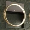 HIB Solas 50 LED Illuminated Bathroom Mirror - Brushed Brass Frame -Burlington Bath Shop Solas brushed brass 1