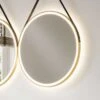 HIB Solstice 80 Brushed Brass LED Bathroom Mirror 800mm With Strap -Burlington Bath Shop Solstice brushed brass 1