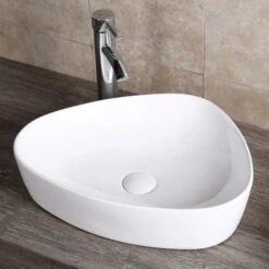 Synergy Libi 585mm White Countertop Basin -Burlington Bath Shop Synergy Libi White Countertop Basin with Tap