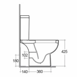 RAK Tonique Close Coupled WC With Soft Close Seat -Burlington Bath Shop Tonique cc tech 2
