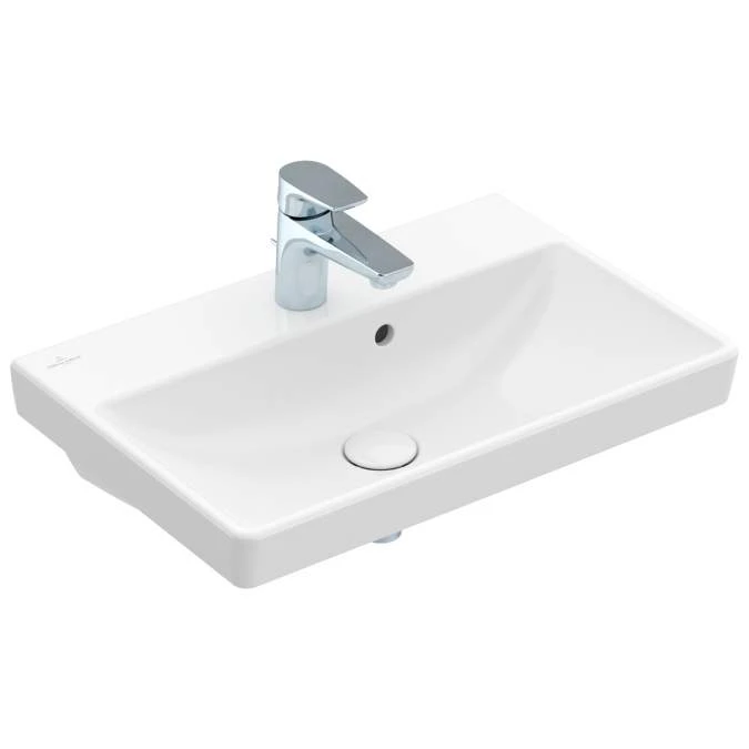Villeroy & Boch Avento Wash Basin Compact, 550mm, White Alpin, With Overflow 3 Villeroy & Boch Avento Wash Basin Compact, 550mm, White Alpin, With Overflow