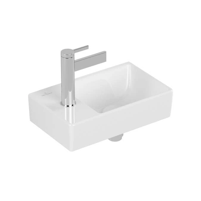 Villeroy & Boch Avento Hand Wash Basin, 360mm, White Alpin, Without Overflow Right Hand 3 Villeroy & Boch Avento Hand Wash Basin, 360mm, White Alpin, Without Overflow Right Hand