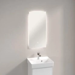 Villeroy & Boch More To See Lite Rectangle LED Bathroom Mirror 370 X 750mm 9 Villeroy & Boch More To See Lite Rectangle LED Bathroom Mirror 370 X 750mm -Burlington Bath Shop VB MORE TO SEE 370x750 RECTANGLE 2