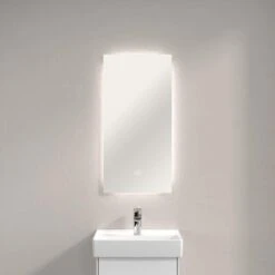 Villeroy & Boch More To See Lite Rectangle LED Bathroom Mirror 370 X 750mm 10 Villeroy & Boch More To See Lite Rectangle LED Bathroom Mirror 370 X 750mm -Burlington Bath Shop VB MORE TO SEE 370x750 RECTANGLE 3
