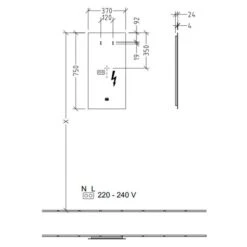 Villeroy & Boch More To See Lite Rectangle LED Bathroom Mirror 370 X 750mm 13 Villeroy & Boch More To See Lite Rectangle LED Bathroom Mirror 370 X 750mm -Burlington Bath Shop VB MORE TO SEE 370x750 RECTANGLE TECH