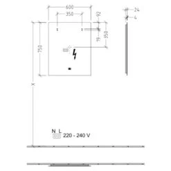 Villeroy & Boch More To See Lite Rectangle LED Bathroom Mirror 600 X 750mm -Burlington Bath Shop VB MORE TO SEE 600x750 RECTANGLE TECH