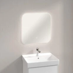 Villeroy & Boch More To See Lite Curved LED Bathroom Mirror 600 X 600mm -Burlington Bath Shop VB MORE TO SEE LITE 600x600 CURVED 2