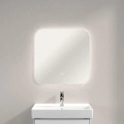 Villeroy & Boch More To See Lite Curved LED Bathroom Mirror 600 X 600mm -Burlington Bath Shop VB MORE TO SEE LITE 600x600 CURVED 3