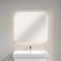 Villeroy & Boch More To See Lite Rectangle LED Bathroom Mirror 800 X 750mm 10 Villeroy & Boch More To See Lite Rectangle LED Bathroom Mirror 800 X 750mm -Burlington Bath Shop VB MORE TO SEE LITE 800x750 RECTANGLE 3