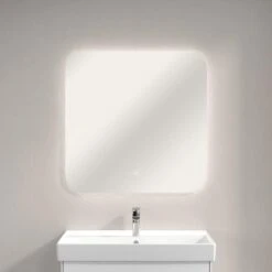 Villeroy & Boch More To See Lite Curved LED Bathroom Mirror 800 X 800mm -Burlington Bath Shop VB MORE TO SEE LITE 800x800 CURVED 3