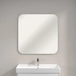 Villeroy & Boch More To See Lite Curved LED Bathroom Mirror 800 X 800mm -Burlington Bath Shop VB MORE TO SEE LITE 800x800 CURVED 4