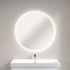 Villeroy & Boch More To See Lite Round LED Bathroom Mirror 850mm -Burlington Bath Shop VB MORE TO SEE LITE 850 ROUND 3