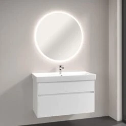Villeroy & Boch More To See Lite Round LED Bathroom Mirror 850mm -Burlington Bath Shop VB MORE TO SEE LITE 850 ROUND 5
