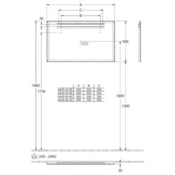 Villeroy & Boch More To See One LED Bathroom Mirror 500 X 600mm 9 Villeroy & Boch More To See One LED Bathroom Mirror 500 X 600mm -Burlington Bath Shop VB MORE TO SEE RECTANGLE LIGHT UP TECH 1 1