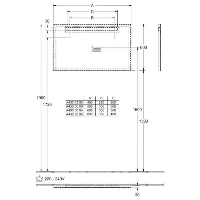Villeroy & Boch More To See One LED Bathroom Mirror 500 X 600mm 6 Villeroy & Boch More To See One LED Bathroom Mirror 500 X 600mm - Image 4