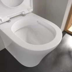 Villeroy & Boch O.novo Washdown Compact Rimless Back To Wall Toilet -Burlington Bath Shop VB ONOVO COMPACT FLOOR STANDING RIMLESS 2 1