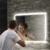 HIB Vega 80 LED Mirror With Charging Socket, 600 X 800 -Burlington Bath Shop Vega 80