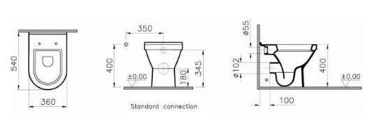 VitrA S50 Back To Wall Toilet 5 VitrA S50 Back To Wall Toilet - Image 3